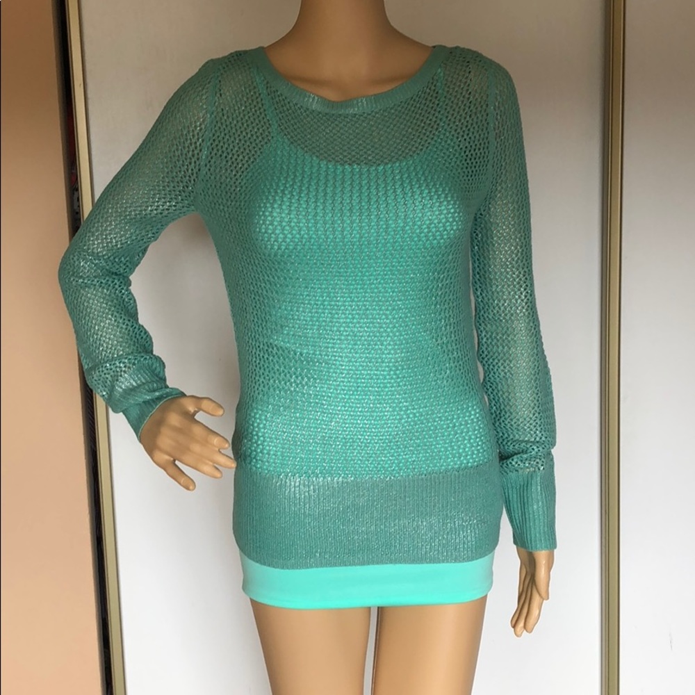 BCBG MAXAZRIA mint green sweater and tank set. Size XS - Picture 2 of 13